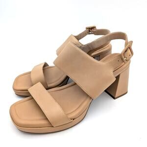 Rockport Aurielia 2 Band Heeled Sandals Women's Slingback Beige Size US9.5W
